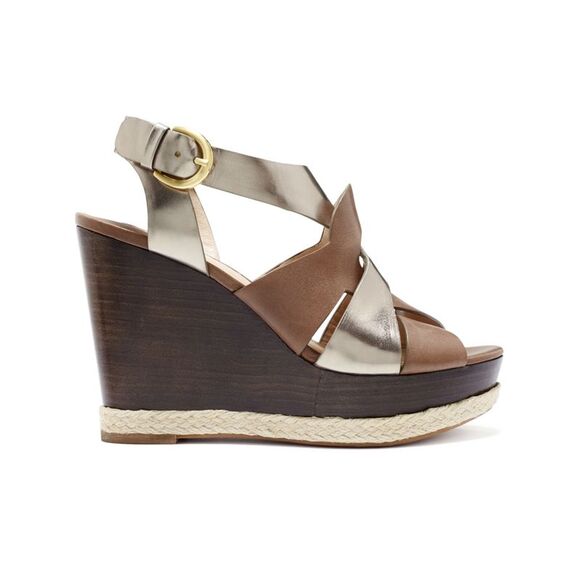 JOAN & DAVID Womens Brown 1-1/2" Platform Isleen Wedge Shoes 5.5 M - Picture 3 of 3